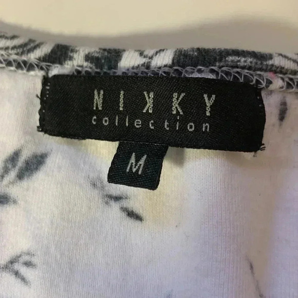 NIKKY NWOT 100% Midweight Cotton Short Sleeve T-shirt  w Beads & sparkle sequins - Picture 4 of 7